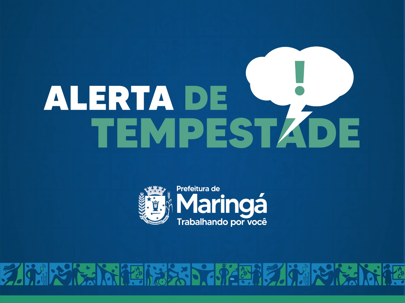 Prefeitura do Município de Maringá – Defesa Civil do Paraná alerta para risco de tempestades na região de Maringá nesta segunda-feira, 21, e terça-feira, 22