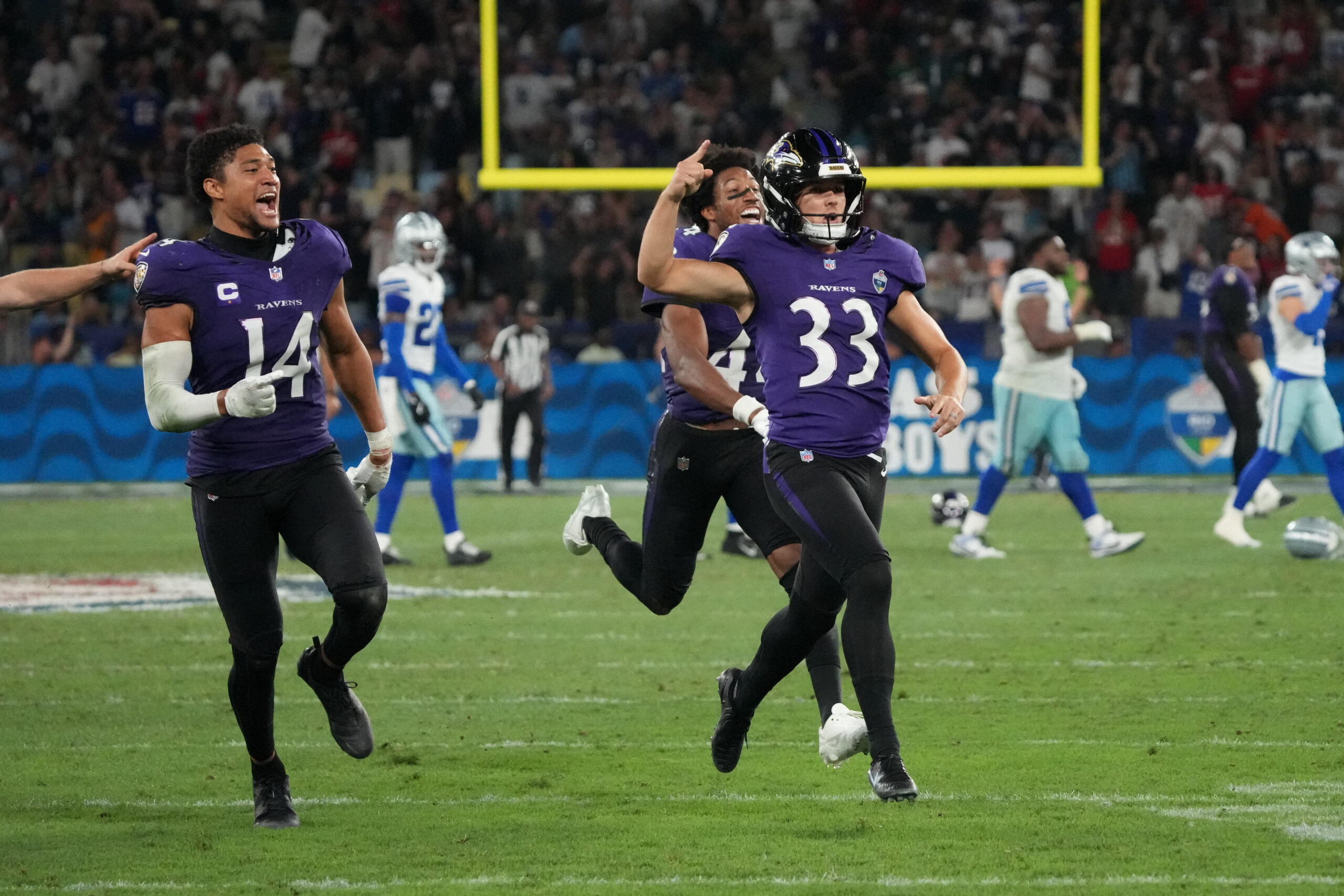 No último segundo, Baltimore Ravens batem Dallas Cowboys no Rio