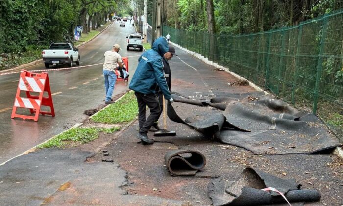 Prefeitura do Município de Maringá – Prefeitura de Maringá recorre à Justiça para retirar o que sobrou da pista emborrachada do Parque do Ingá, inaugurada em 2021