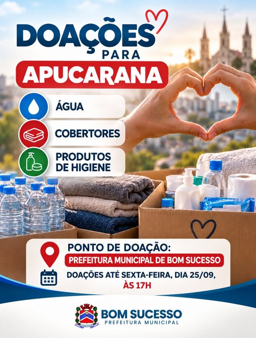 Bom Sucesso se une para ajudar Apucarana – Prefeitura Municipal de Bom Sucesso – PR