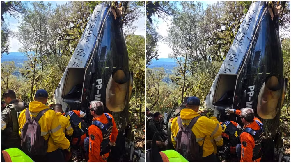 Corpos de vítimas de queda de helicóptero em SC são liberados