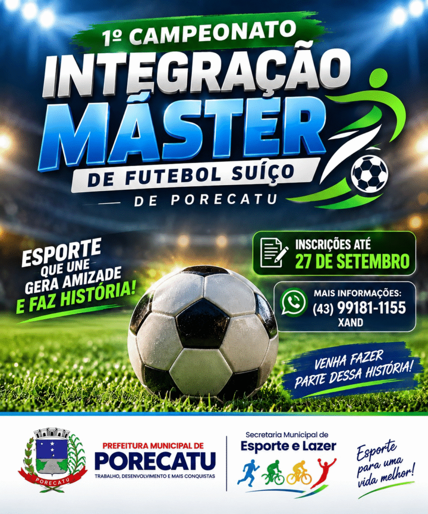 1º Campeonato Integração Máster de Futebol Suíço – Inscrições abertas