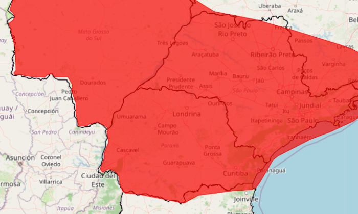 Anticiclone se afasta do Sul e Paraná tem alerta vermelho para onda de calor acima dos 30ºC