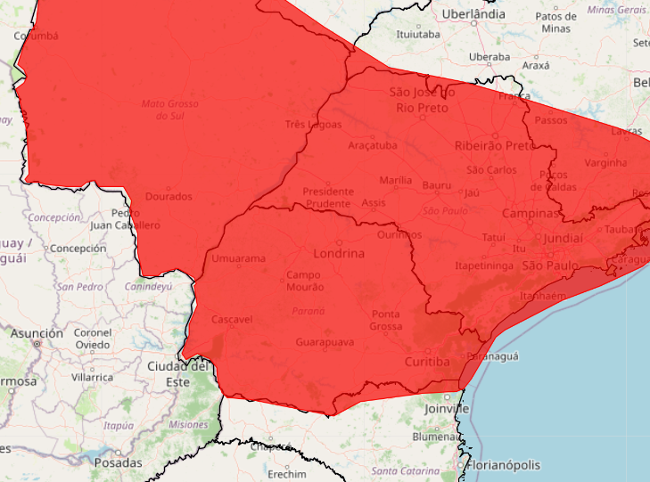 Anticiclone se afasta do Sul e Paraná tem alerta vermelho para onda de calor acima dos 30ºC