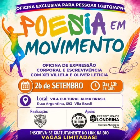 Oficinas gratuitas abordam poesia e inserção no mercado de trabalho para população trans em Londrina – Blog Londrina