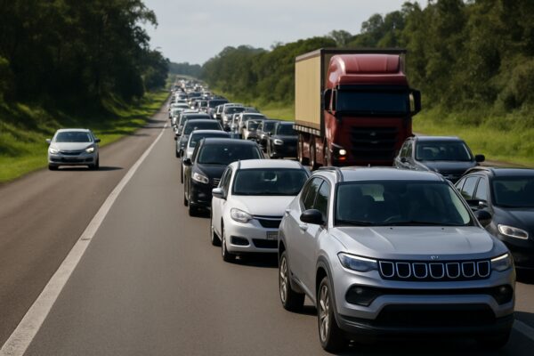 Feriadão deve levar quase 1 milhão de veículos às rodovias do Paraná; veja horários de pico