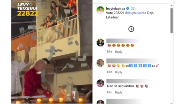 Lula é surpreendido por “chuva de dinheiro” em protesto no Ceará