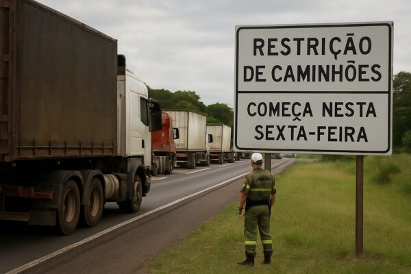 Restrição de caminhões começa nesta sexta-feira nas rodovias do Paraná